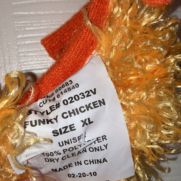 Chicken Suit 4 pcs (body suit, head covering, socks, shoe covers)Sz. XL Unisex - Picture 8 of 11